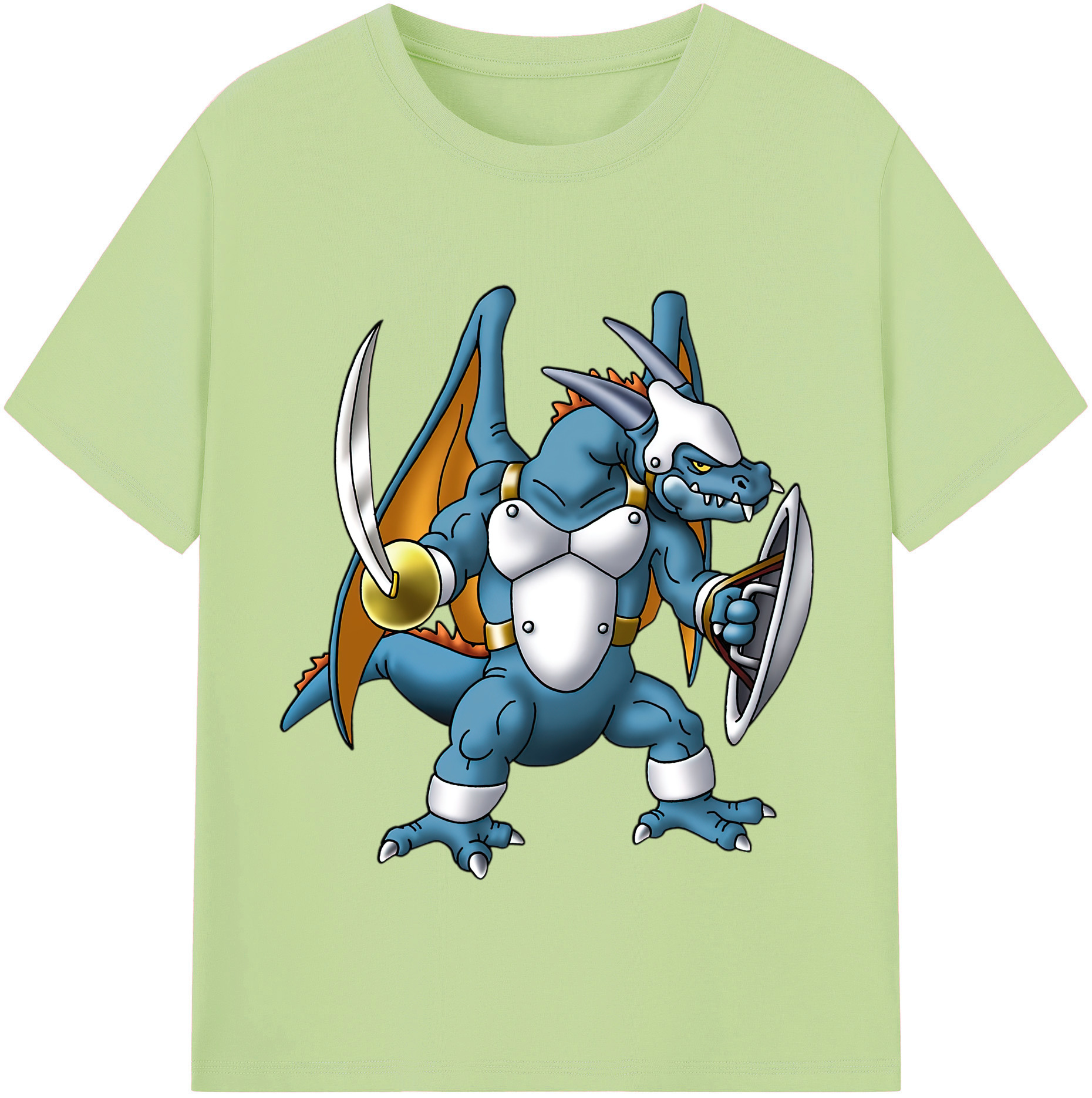 （画像用） ドラゴンクエスト Doragon Kuesuto Dragon Quest 綿100％半袖Tシャツ（フロントプリント）